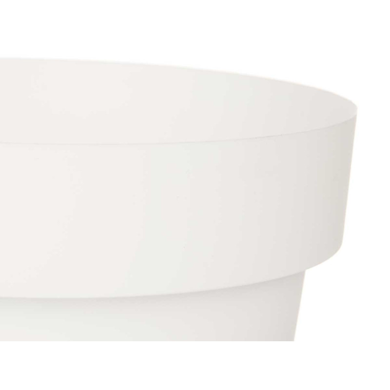 VASO PLASTICA BIANCO 25CM DIAM