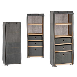 LIBRERIA TELA 3 CASSETTI GRIGIO