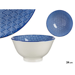 TIGELA 16CM ONDA JAPONESA AZUL 