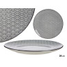 PLATO LLANO 24CM ONDA JAPONESA NEGRO
