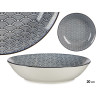 PLATO HONDO 20CM ONDA JAPONESA NEGRO