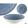 ASSIETTE RELIEF CREUSE BLEU 18,5CM 