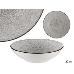 20CM GREY RELIEF SOUP DISH