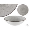 ASSIETTE RELIEF CREUSE GRIS 18,5CM 