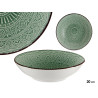 PLATO RELIEVE HONDO VERDE 20CM