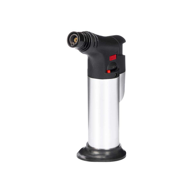 BLACK SILVER BLOWTORCH RED BUTTON