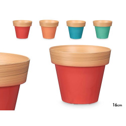 MACETA 16CM SURT 4 BICOLOR