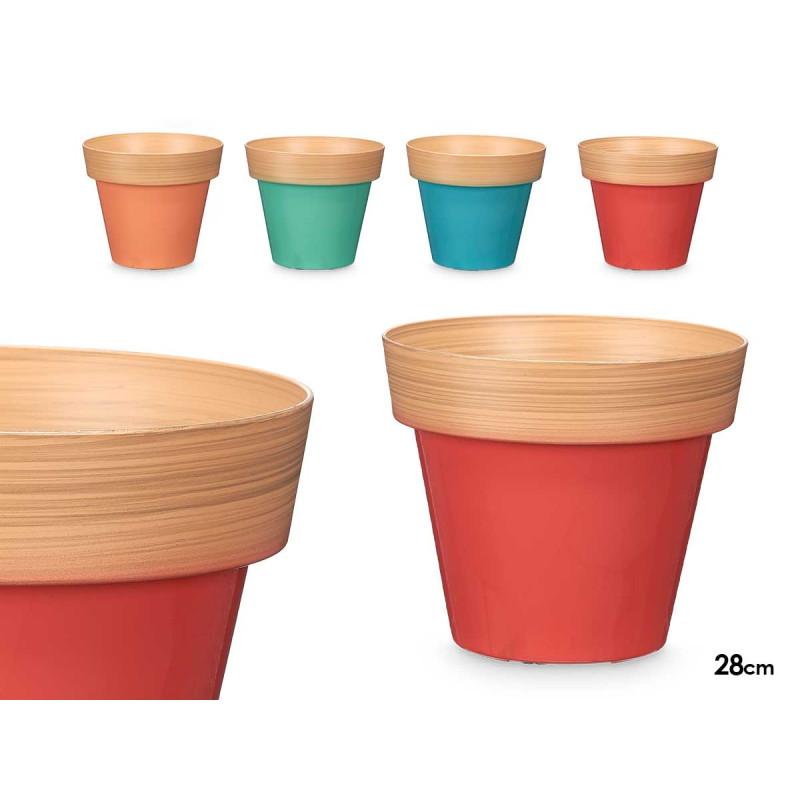 VASO 28CM ASS 4 BICOLORE
