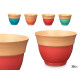 POT BOMBÉ 30CM ASSORT 4 BICOLORE