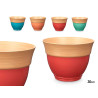 PUFFED POT 30CM ASSORTED 4 TWO-TONE