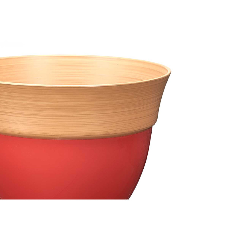 PUFFED POT 30CM ASSORTED 4 TWO-TONE