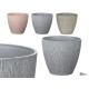 POT CONIQUE 33CM ASSORT 3 COULEURS RELIEF