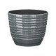 STRIPED POT 20CM ASSORTED 3 COLOURS 