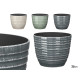 POT RAYURES 25CM ASSORT 3 COULEURS