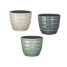 POT RAYURES 25CM ASSORT 3 COULEURS