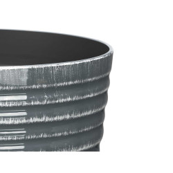 STRIPED POT 25CM ASSORTED 3 COLOURS 