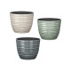 STRIPED POT 30CM ASSORTED 3 COLOURS 