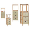 LIBRERIA 2 MENSOLE 3 CASSETTI NATURALE