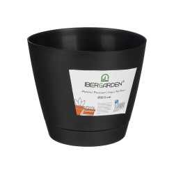 POT NOIR DE 30,5 CM DE DIAMÈTRE