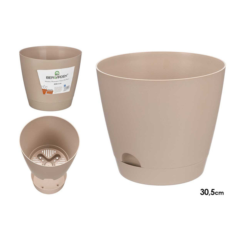 30,5CM DIAM BROWN POT