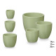 SET 3 PORTAVASI BOMBATO 14 17 22 CM MENTA MATE 