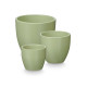SET 3 PORTAVASI BOMBATO 14 17 22 CM MENTA MATE 