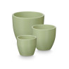 CONJ DE 3 VASOS ABOMBADOS 14 17 22CM VERDE MENTA