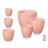 SET 3 PORTAVASI BOMBATO 14 17 22 CM ROSA MATE 