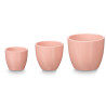 SET 3 PORTAVASI BOMBATO 14 17 22 CM ROSA MATE 
