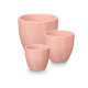 SET 3 PORTAVASI BOMBATO 14 17 22 CM ROSA MATE 
