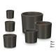 SET 3 POTS CYLINDRE 14 17 22CM ANTHRACITE MAT