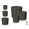 SET3 PORTAVASI CILINDRO 14 17 22CM ANTRACITE MATE 