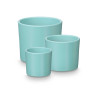 SET3 PORTAVASI CILINDRO 14 17 22 CM TURCHESE MATE 