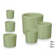 SET 3 MACETAS CILINDRO 14 17 22CM MENTA MATE