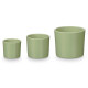 CONJ DE 3 VASOS CILINDRICOS 14 17 22CM VERDE MENTA