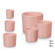 SET 3 PORTAVASI CILINDRO 14 17 22 CM ROSA MATE 