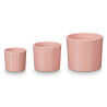 CONJ DE 3 VASOS CILINDRICOS 14 17 22CM ROSA MAT