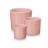 SET 3 PORTAVASI CILINDRO 14 17 22 CM ROSA MATE 