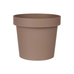 VASO PLASTICA MARRONE 25CM DIAM