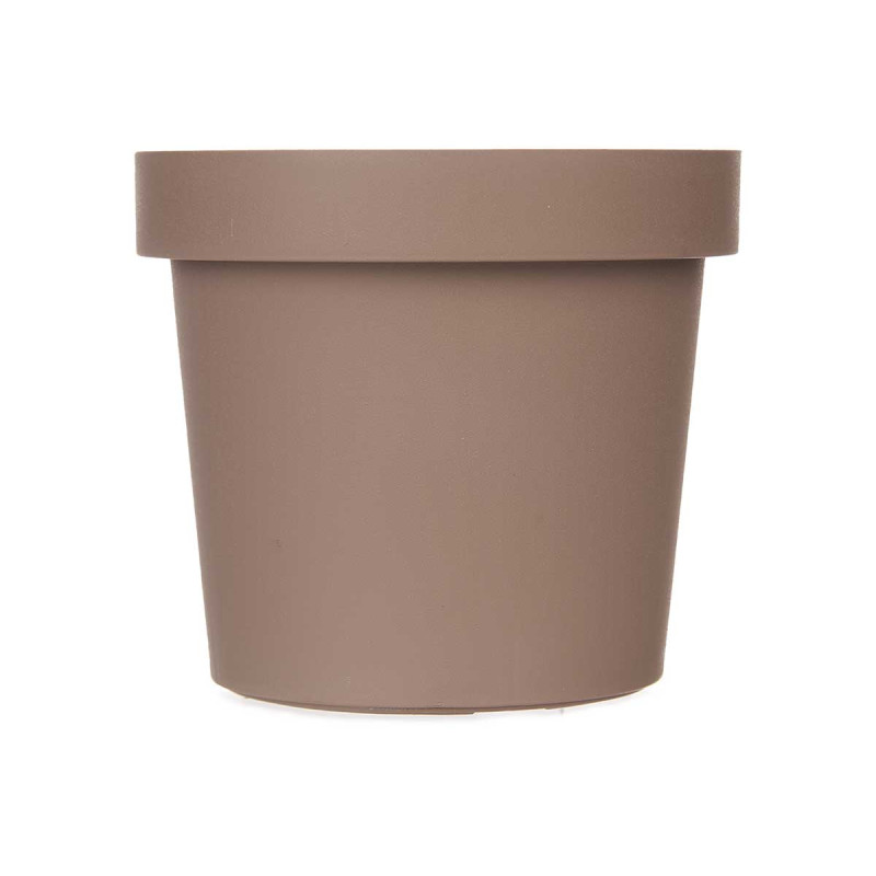 MACETA PLASTICO MARRON 25CM DIAM