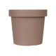 VASO PLASTICA MARRONE 25CM DIAM