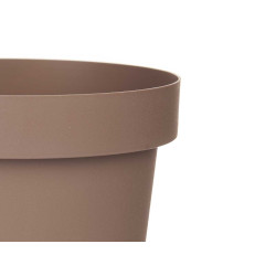 MACETA PLASTICO MARRON 25CM DIAM