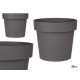 POT EN PLASTIQUE GRIS 25CM DIAM
