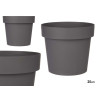 PLASTIC POT GREY 25CM DIAM