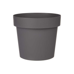 VASO PLASTICA GRIGIO 25CM DIAM
