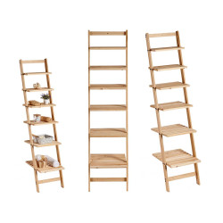 WOOD SHELF WITH 5 RACK SHELVES 