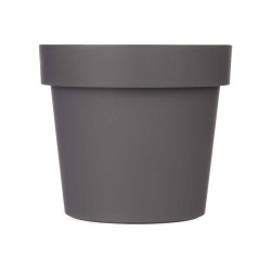 VASO PLASTICO CINZENTO 25 CM DIAM