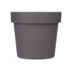 POT EN PLASTIQUE GRIS 25CM DIAM