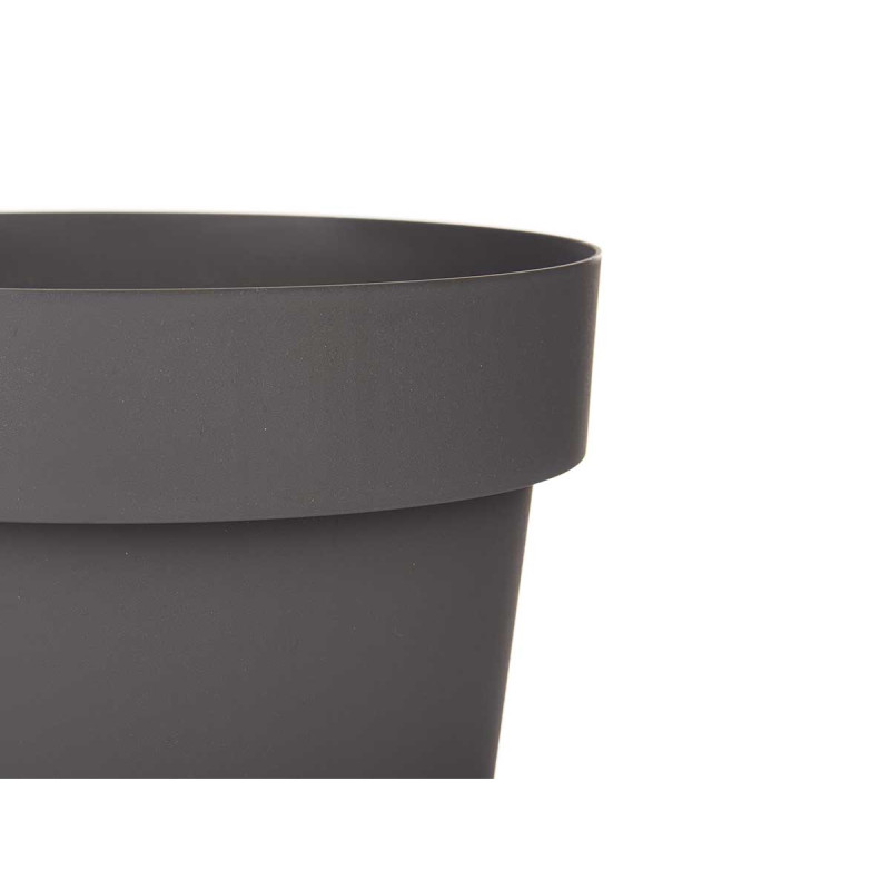POT EN PLASTIQUE GRIS 25CM DIAM