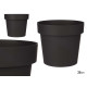 POT EN PLASTIQUE ANTHRACITE  25CM DIAM